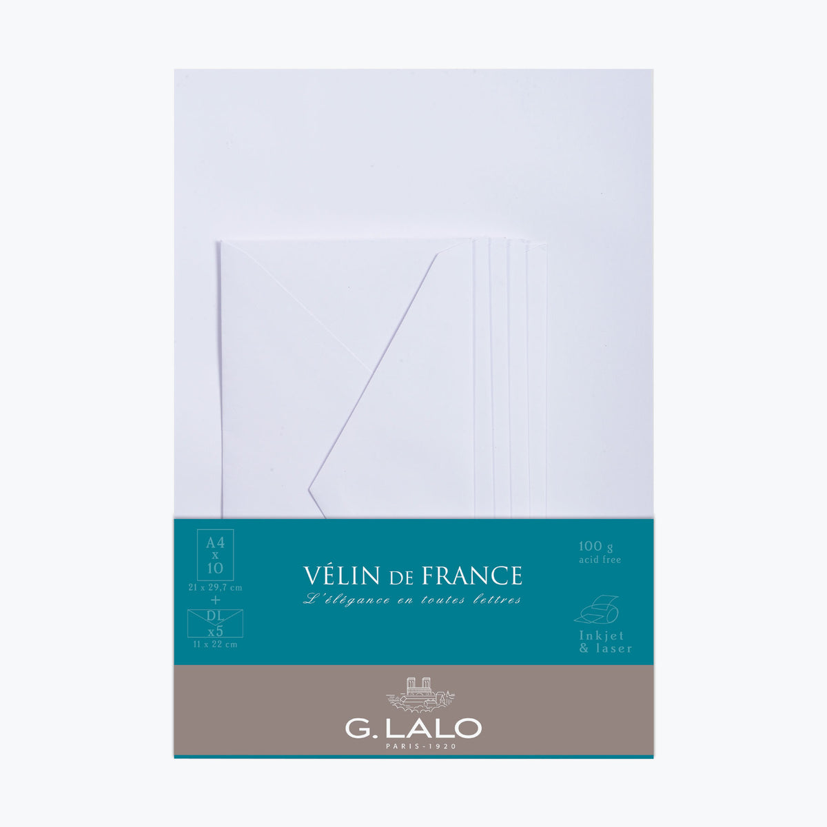 G. Lalo - Letter Set - Correspondence - A4 - Smooth White (Vélin de France)