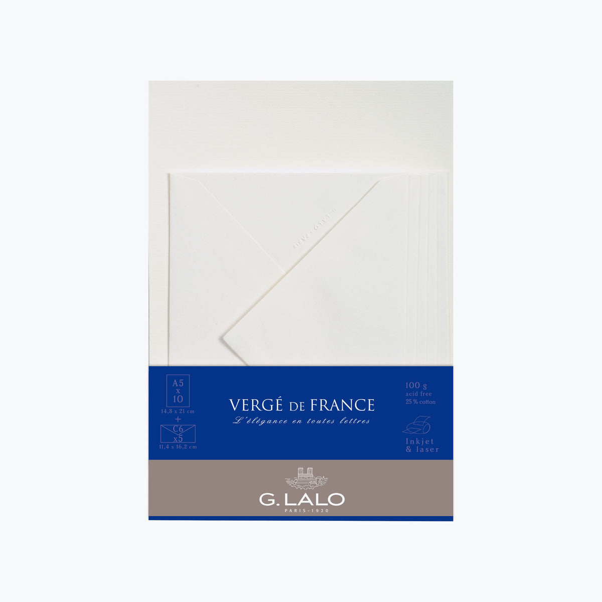 G. Lalo - Letter Set - Correspondence - A5 - Laid Off-White (Vergé de France)