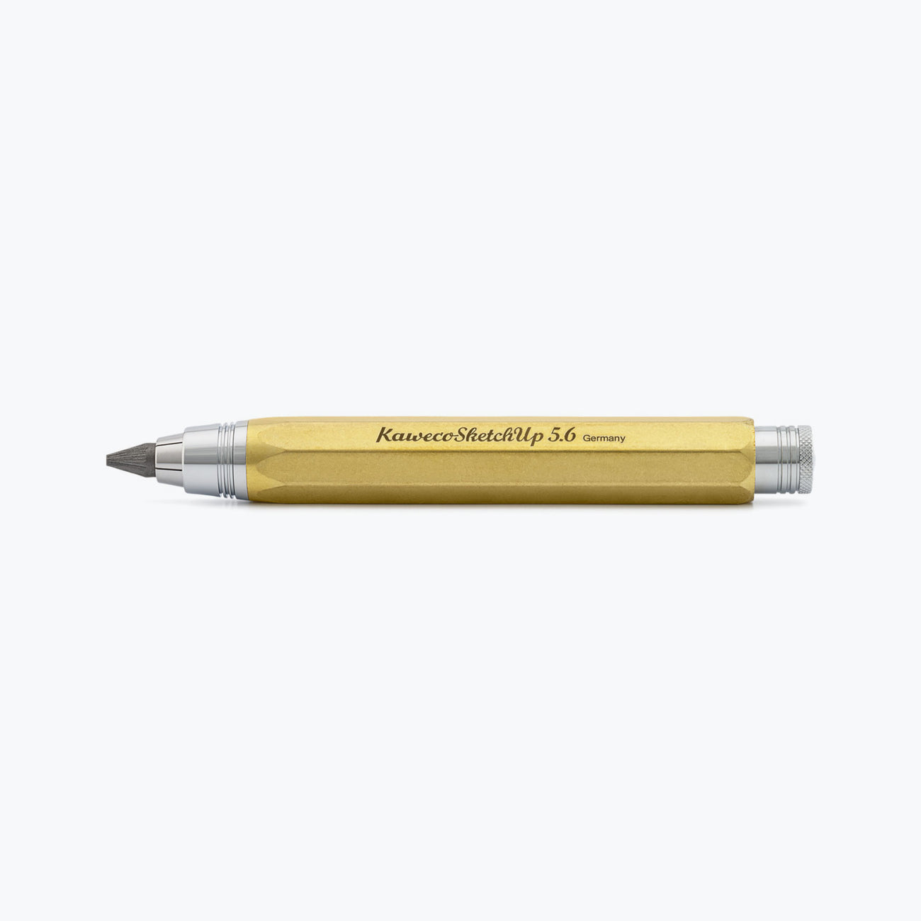 Kaweco SKETCH UP False Pencil Brass 5.6 mm 5B I Lead Pencil Made of Solid Brass in Octogonal Design I Mechanical Pencil Refillable Made of Metal I Mechanical Pencil 10.5 cm