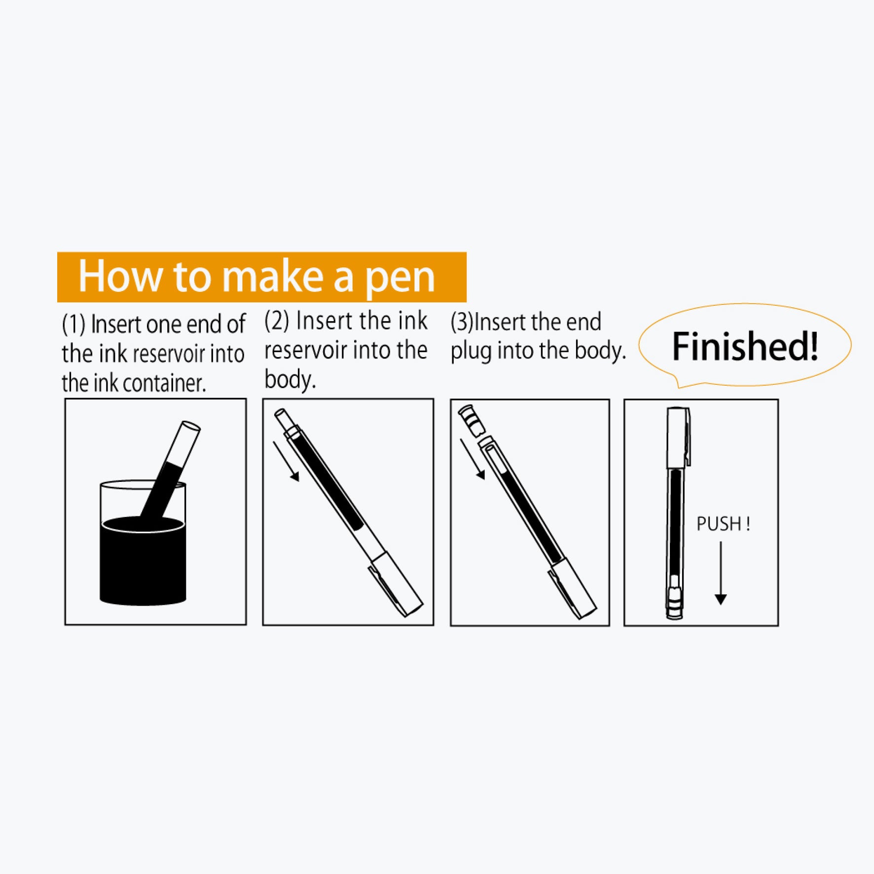 Kuretake - Karappo-Pen (Empty Pen) - Fine (0.4mm) - Pack of 5 <Outgoing>