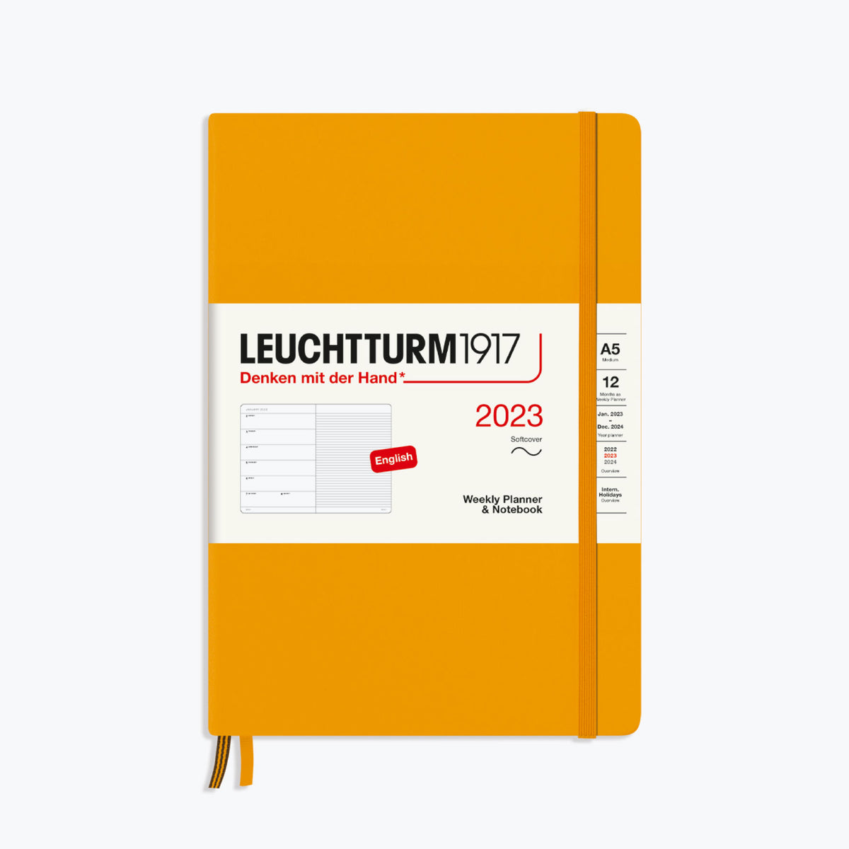 Leuchtturm1917 - 2024 Diary - Weekly Notebook - A5 - Rising Sun (Soft)