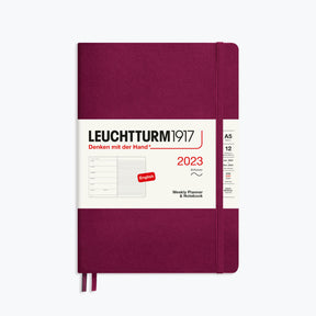 Leuchtturm1917 - 2024 Diary - Weekly Notebook - A5 - Port Red (Soft)