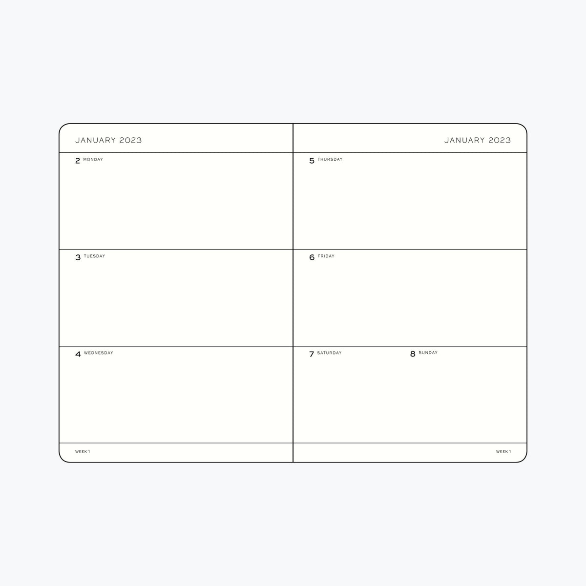 Leuchtturm1917 - 2024 Diary - Weekly Planner - A5 - Sage (Soft)