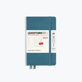 Leuchtturm1917 - 2024 Diary - Weekly Notebook - A6 - Stone Blue (Hard)