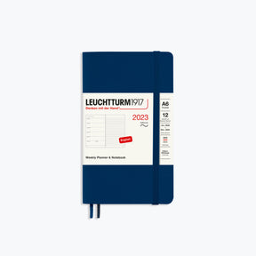 Leuchtturm1917 - 2024 Diary - Weekly Notebook - A6 - Navy (Soft)