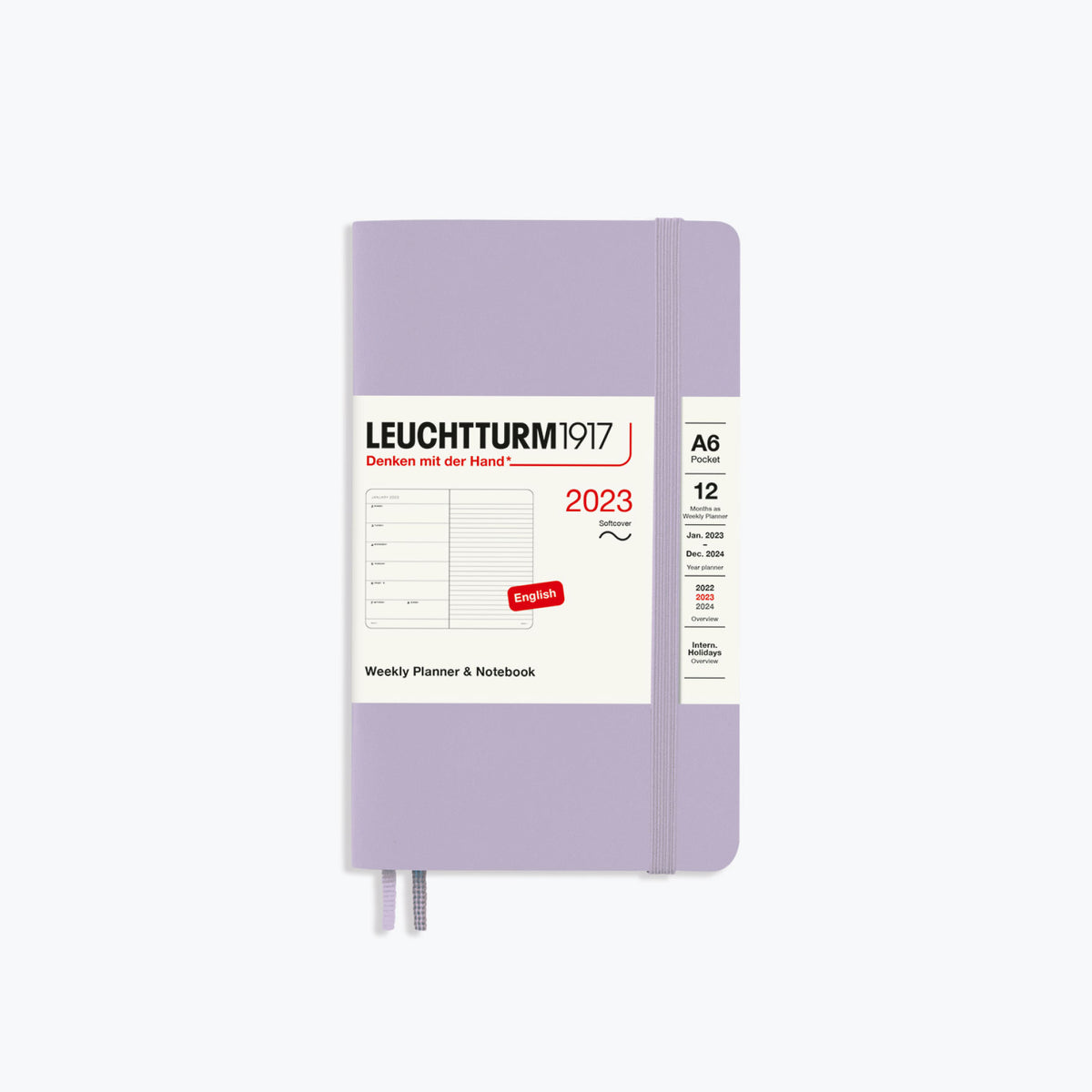 Leuchtturm1917 - 2024 Diary - Weekly Notebook - A6 - Lilac (Soft)