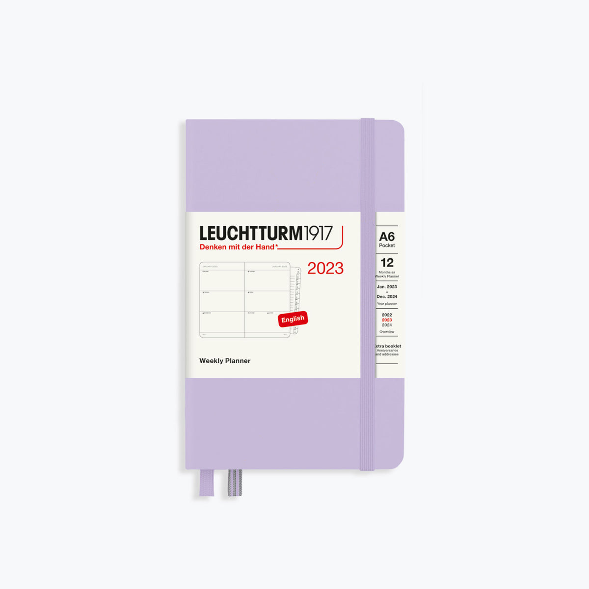 Leuchtturm1917 - 2024 Diary - Weekly Planner - A6 - Lilac (Hard)