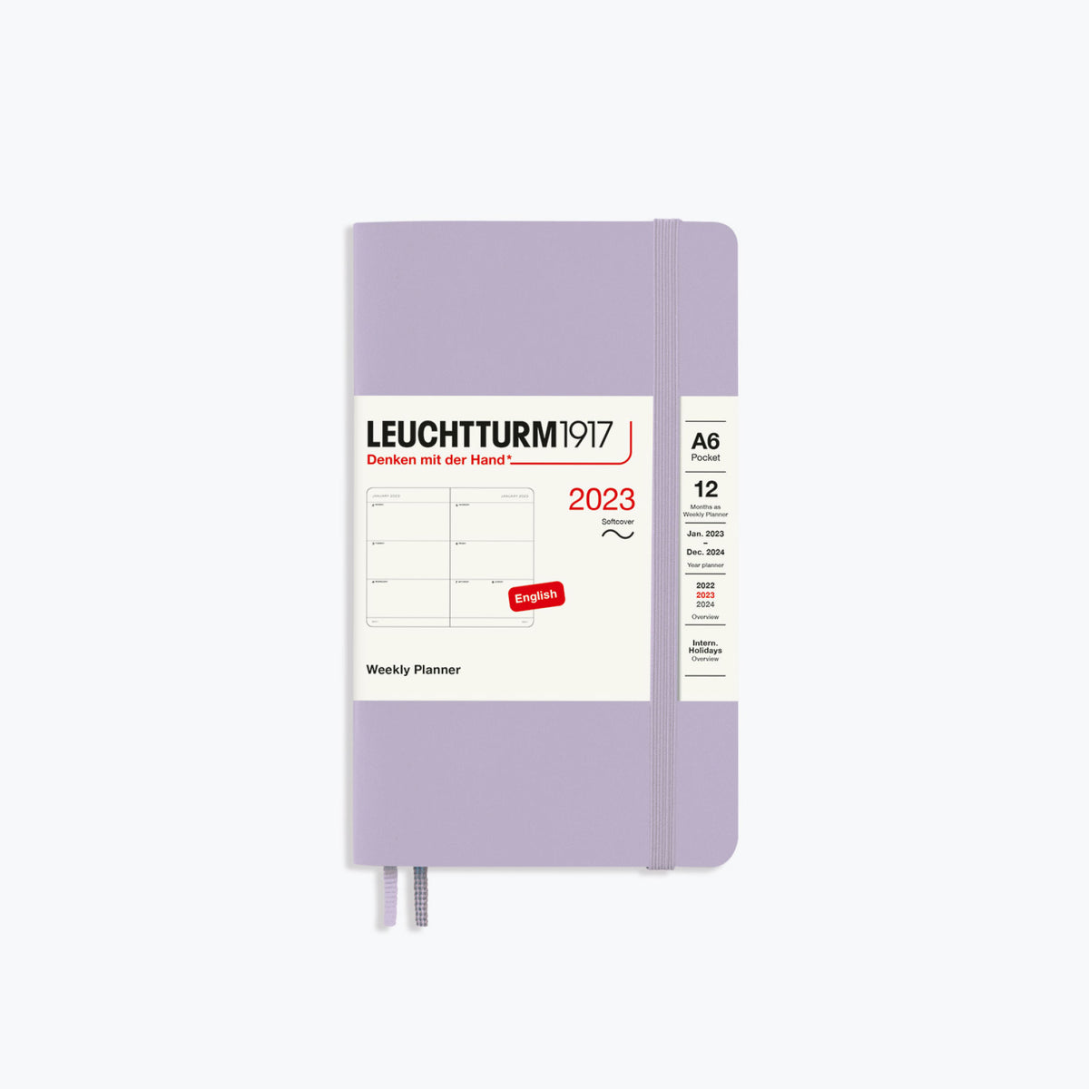 Leuchtturm1917 - 2024 Diary - Weekly Planner - A6 - Lilac (Soft)