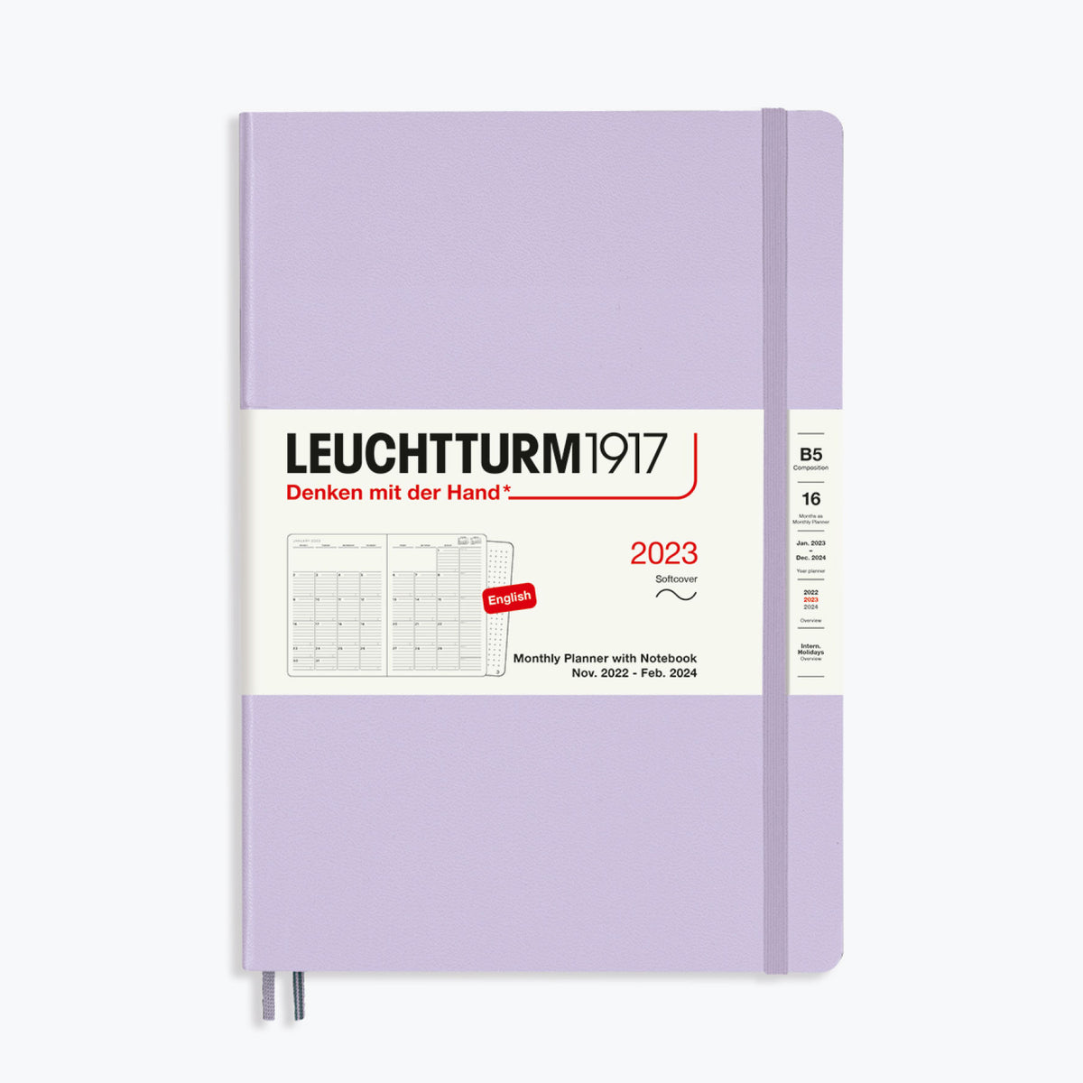 Leuchtturm1917 - 2024 Diary - Monthly Notebook - B5 - Lilac