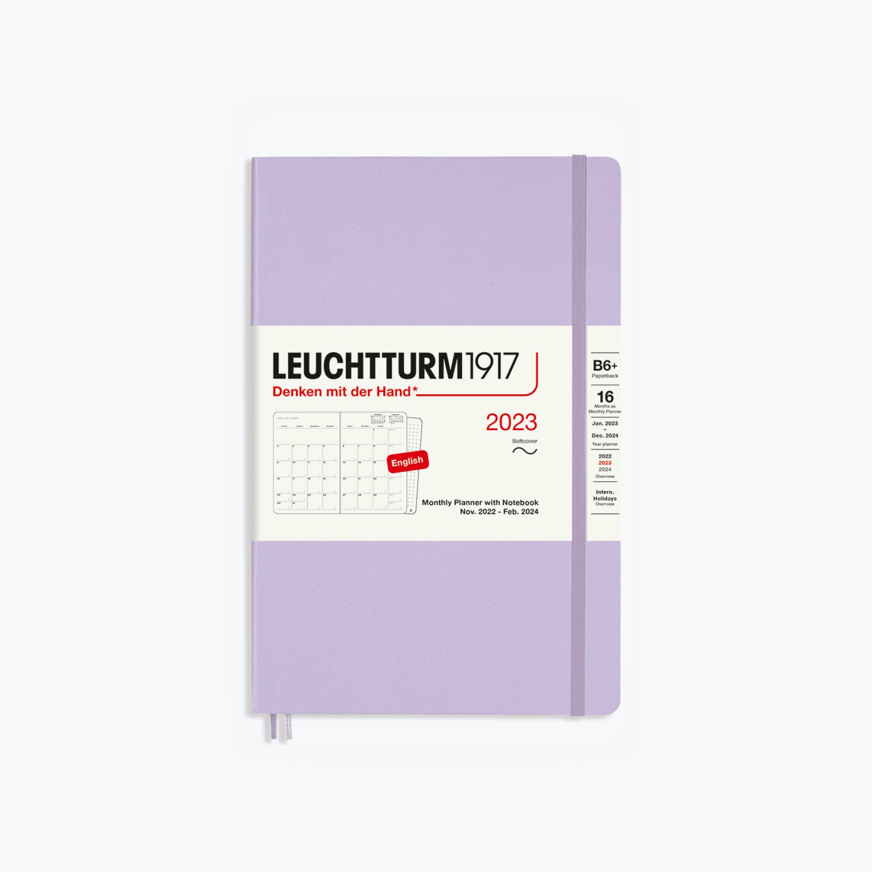 Leuchtturm1917 - 2024 Diary - Monthly Notebook - B6 - Lilac