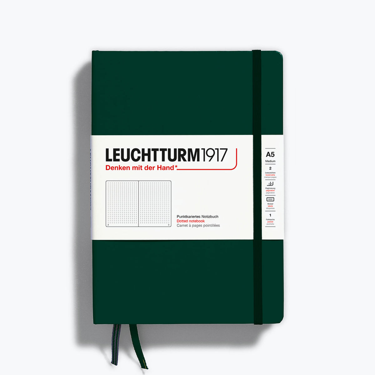 Leuchtturm1917 - Notebook - A5 - Natural - Forest Green