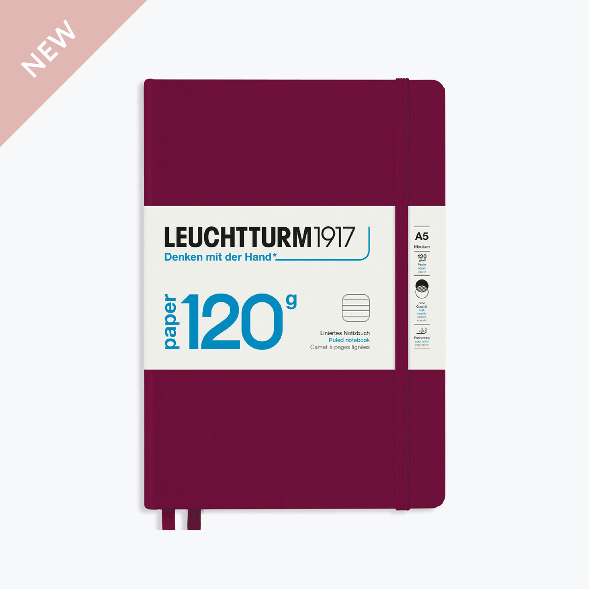 Leuchtturm1917 - Notebook - A5 - Paper 120 - Port Red