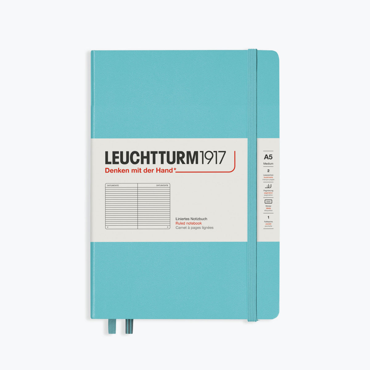 Leuchtturm1917 - Notebook - A5 - Rising - Aquamarine
