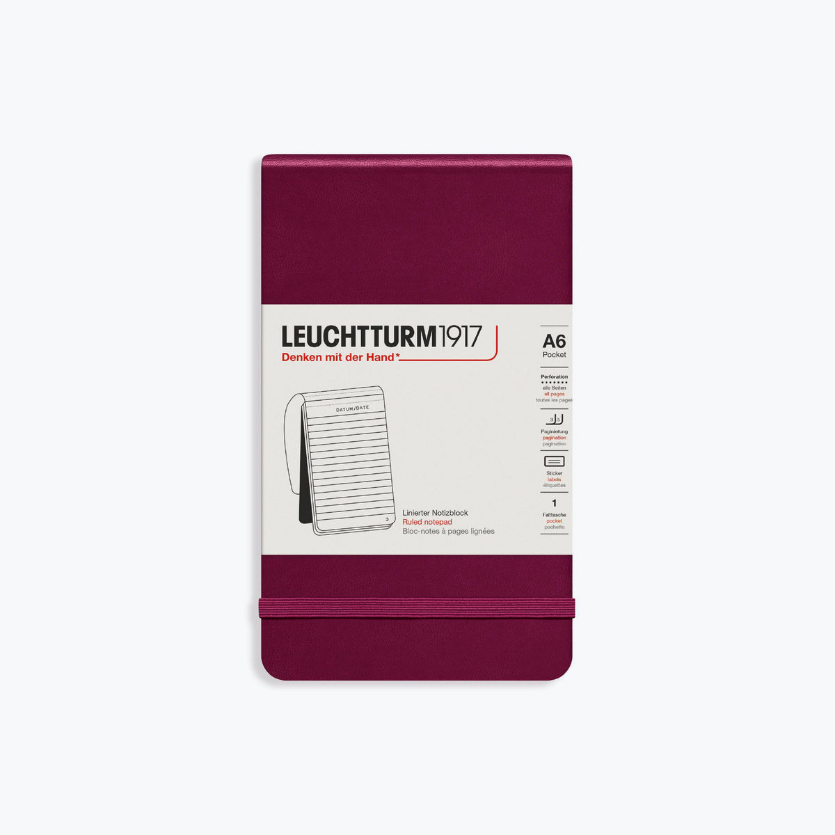 Leuchtturm1917 - Notebook - Reporter Notepad - Port Red