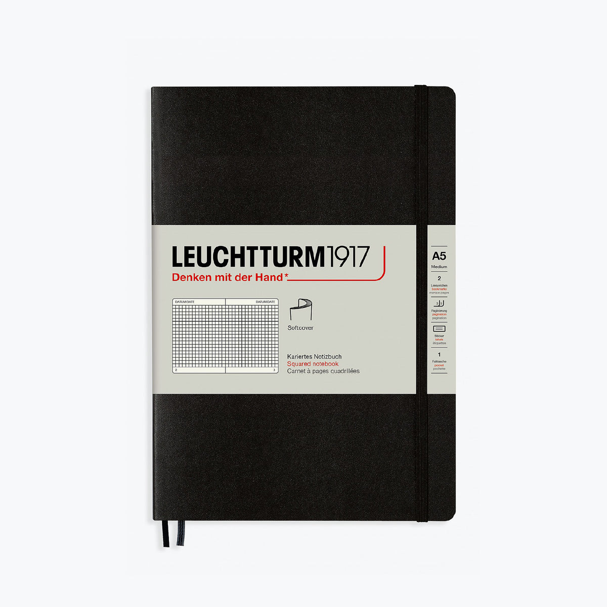Leuchtturm1917 - Notebook - Softcover - A5 - Black