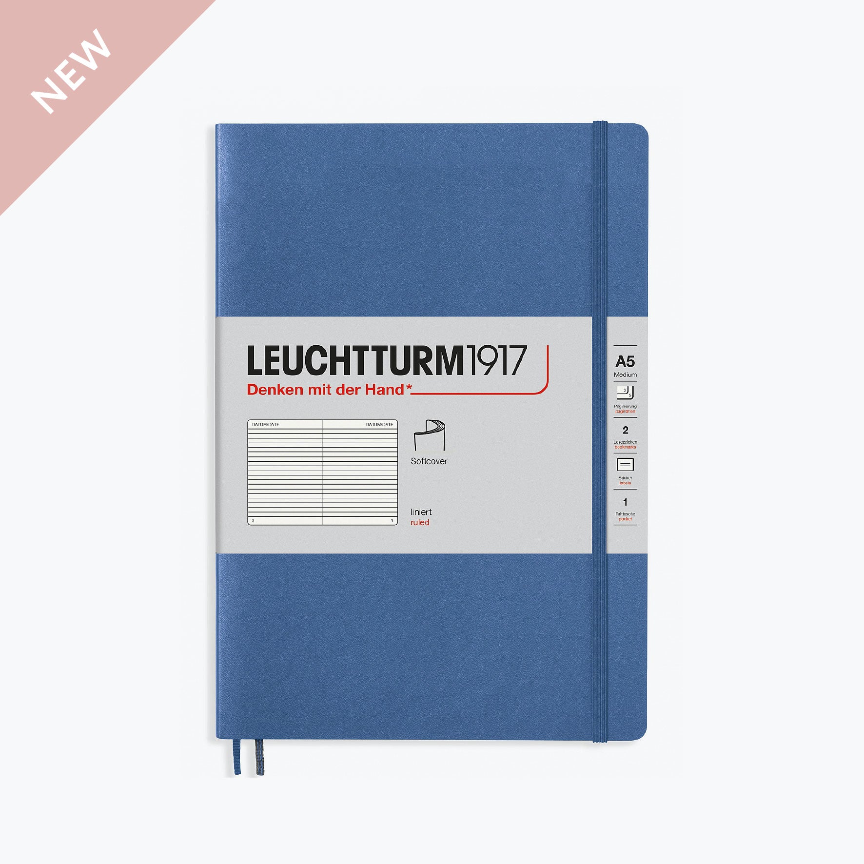 Leuchtturm1917 - Notebook - Softcover - A5 - Denim <Outgoing>
