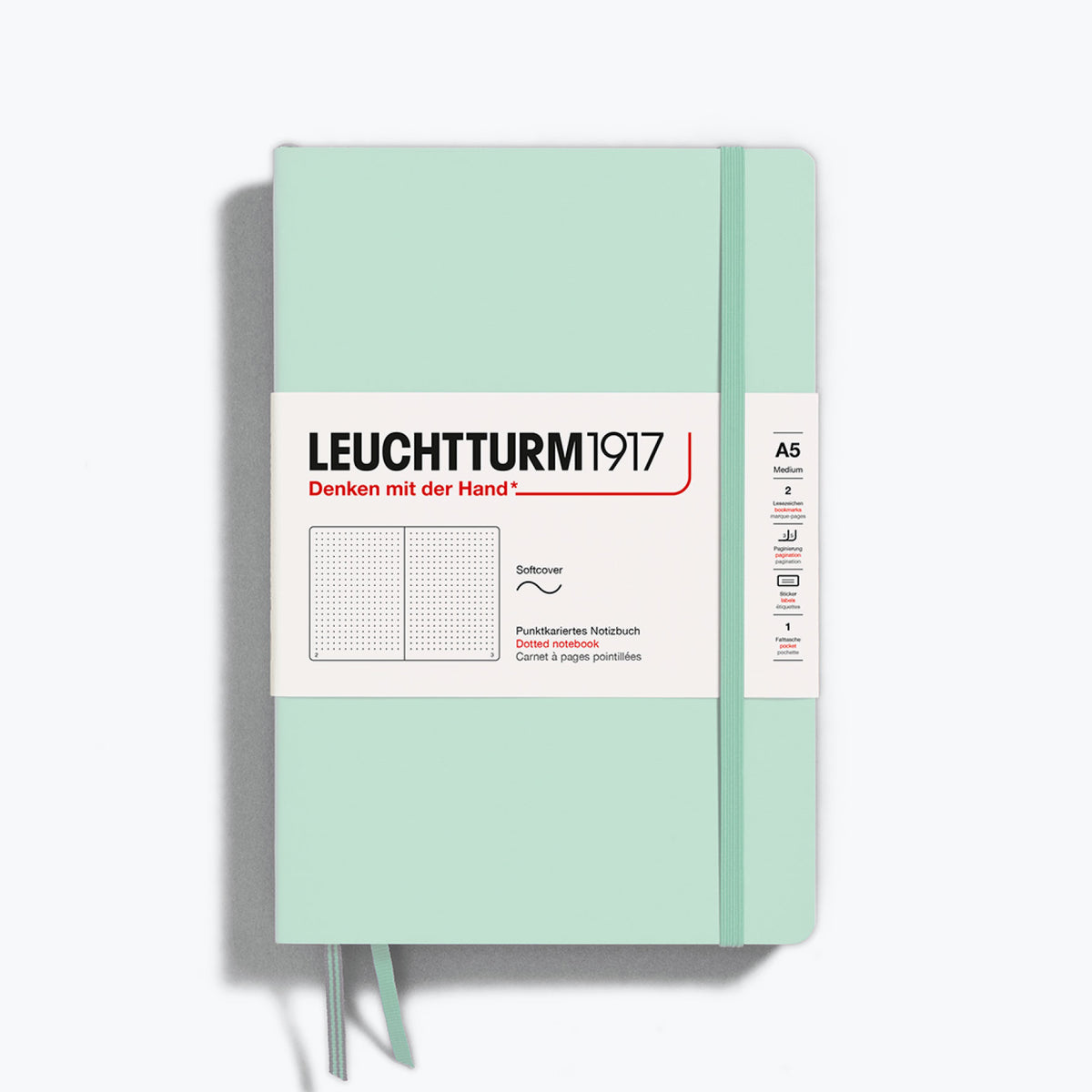 Leuchtturm1917 - Notebook - Softcover - A5 - Natural - Mint Green