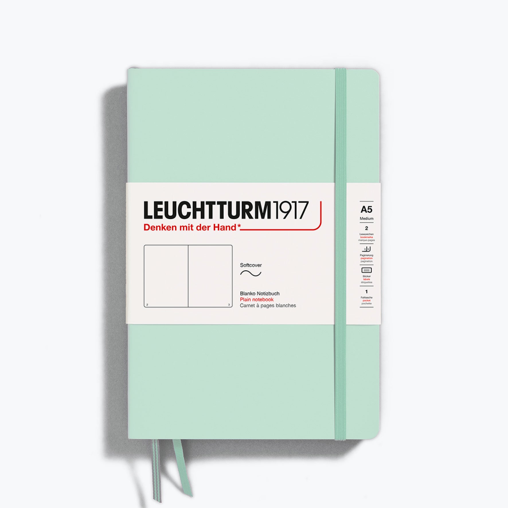 Leuchtturm1917 - Notebook - Softcover - A5 - Natural - Mint Green