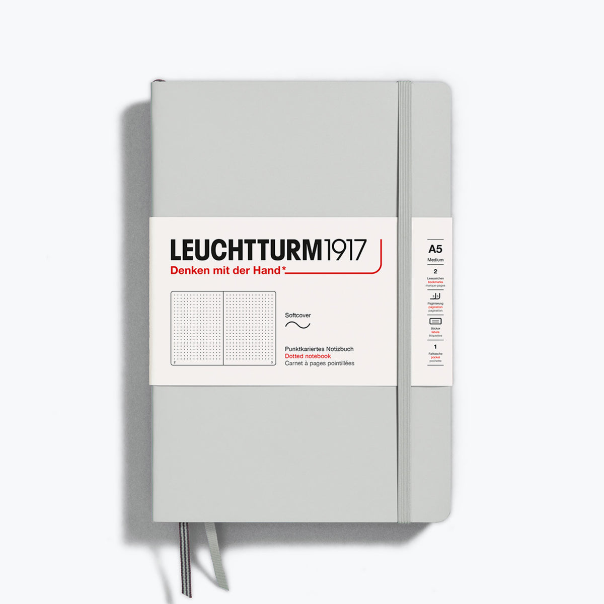 Leuchtturm1917 - Notebook - Softcover - A5 - Natural - Light Grey <Outgoing>