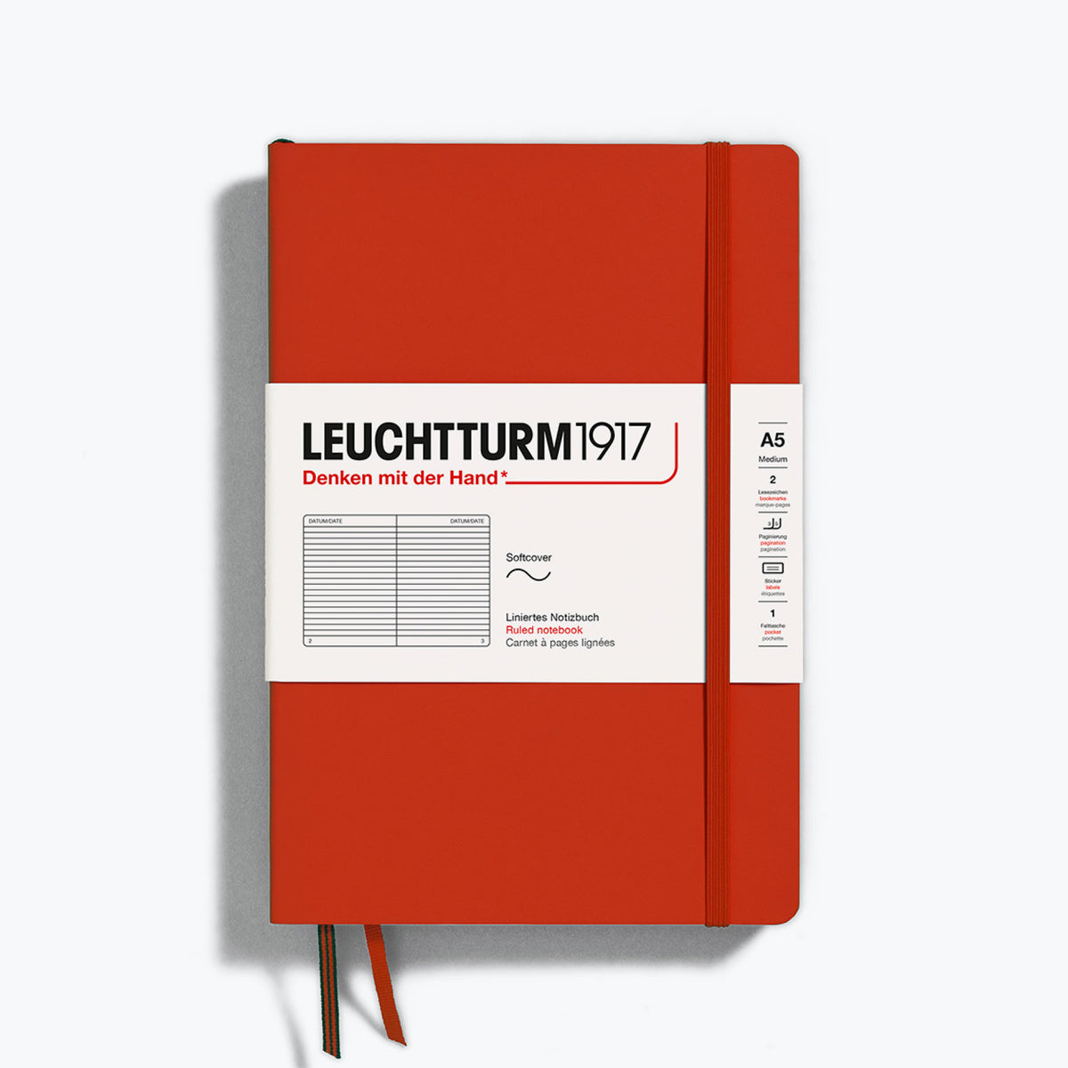 Leuchtturm1917 - Notebook - Softcover - A5 - Natural - Fox Red