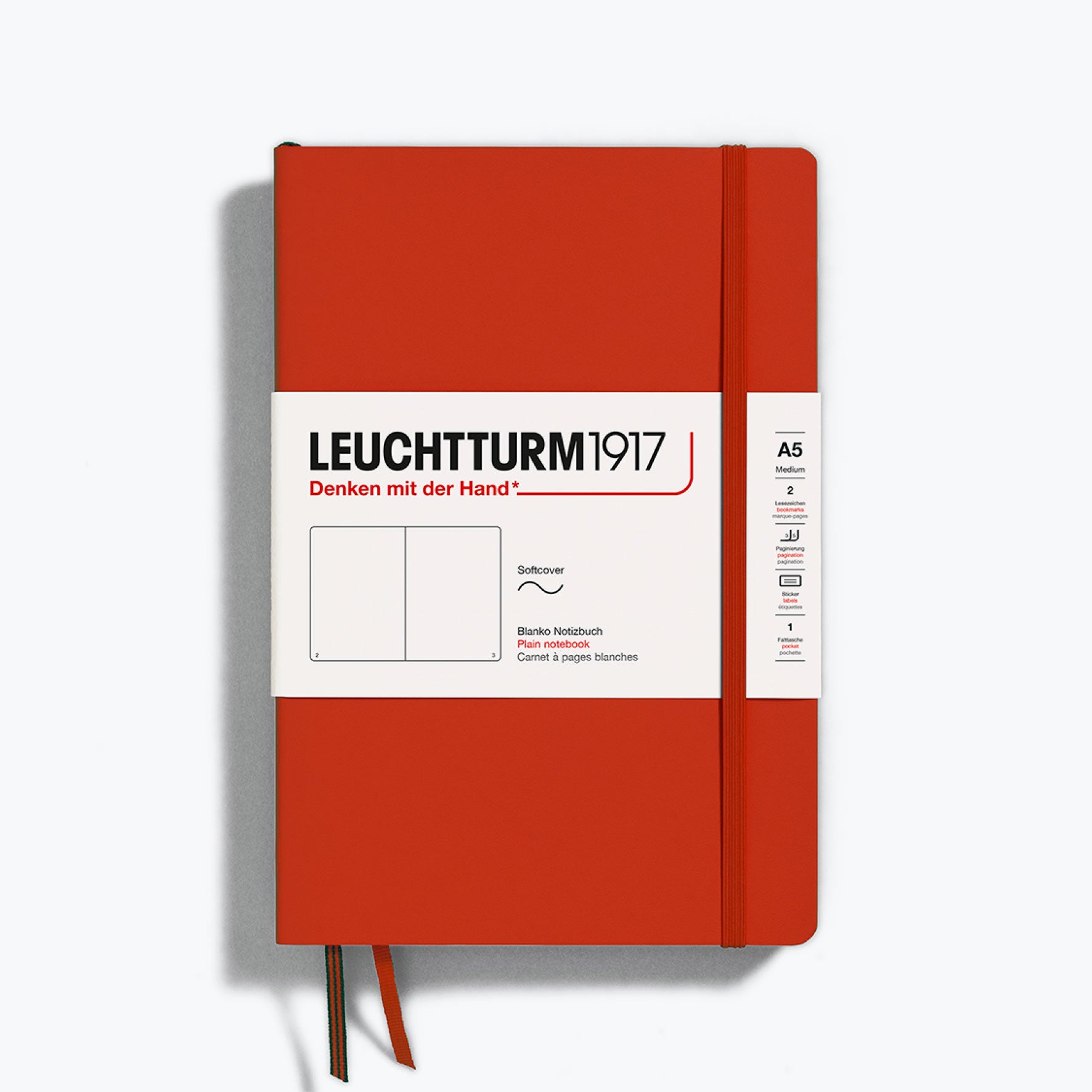 Leuchtturm1917 - Notebook - Softcover - A5 - Natural - Fox Red
