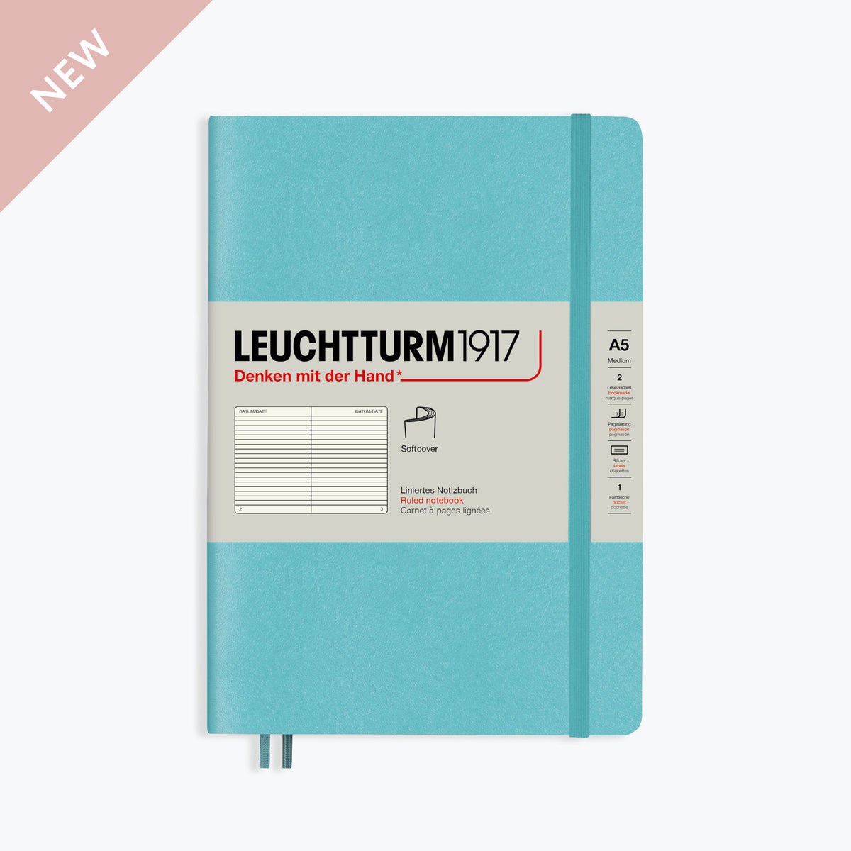 Leuchtturm1917 - Notebook - Softcover - A5 - Rising - Aquamarine <Outgoing>