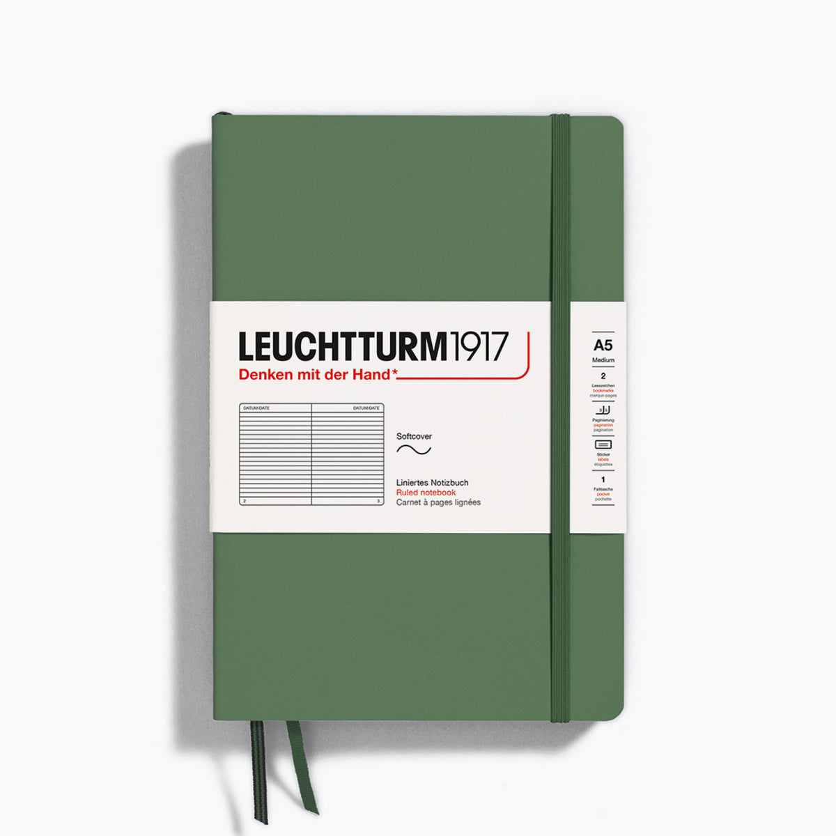 Leuchtturm1917 - Notebook - Softcover - A5 - Olive