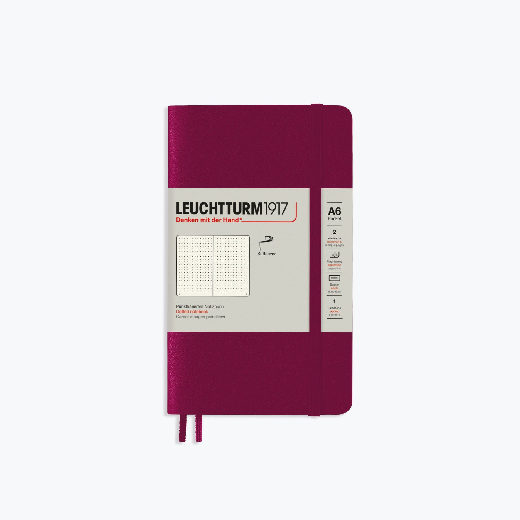 Leuchtturm1917 - Notebook - Softcover - A6 - Port Red
