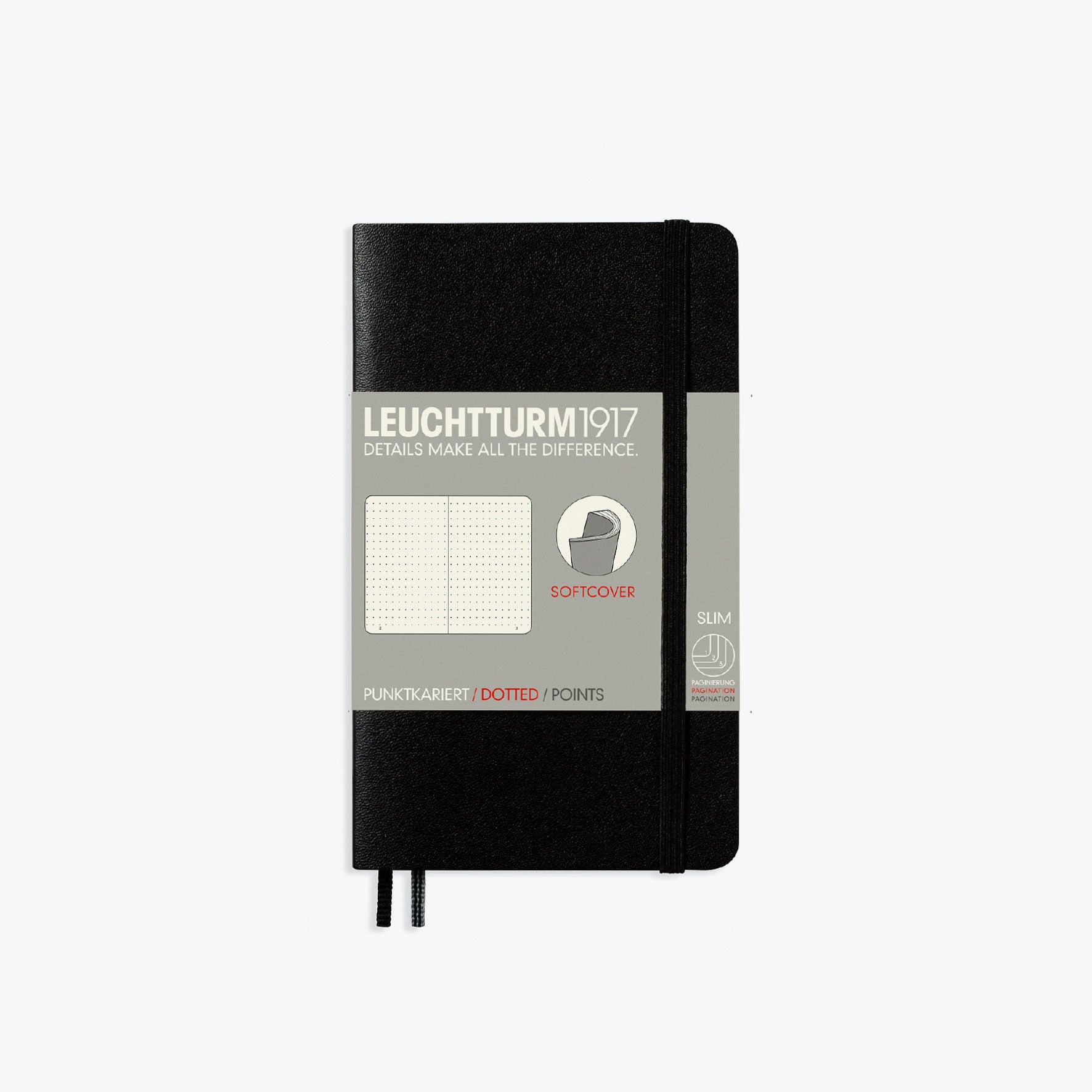 Leuchtturm1917 - Notebook - Softcover - A6 - Black
