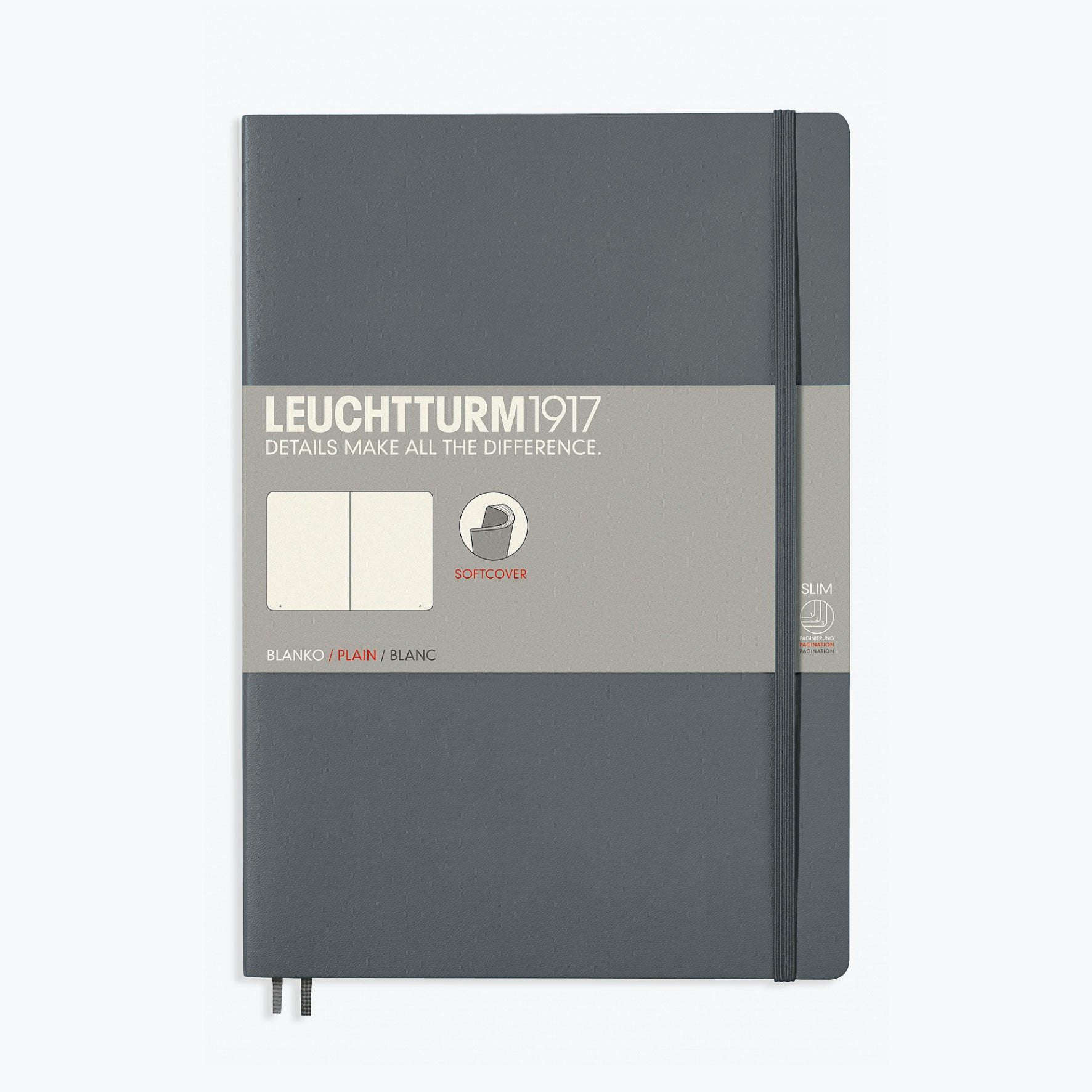 Leuchtturm1917 - Notebook - Softcover - B5 - Anthracite <Outgoing>
