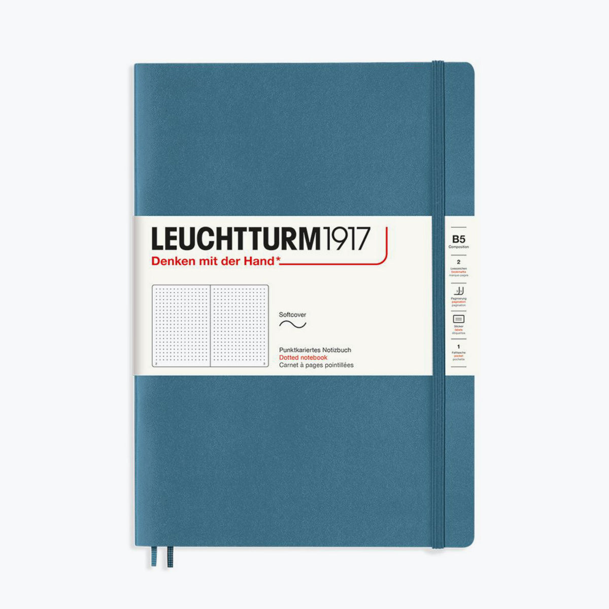 Leuchtturm1917 - Notebook - Softcover - B5 - Stone Blue