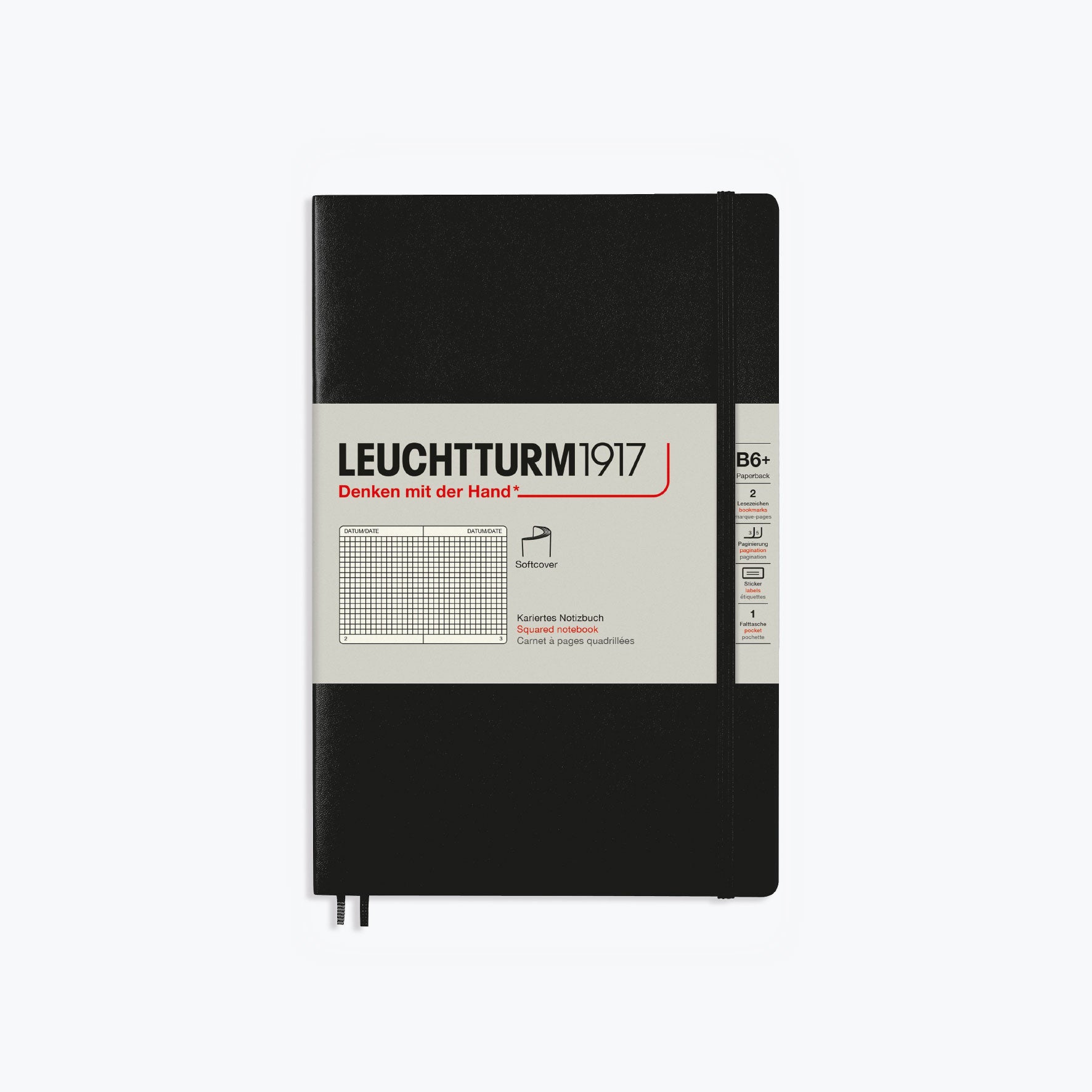 Leuchtturm1917 - Notebook - Softcover - B6+ - Black