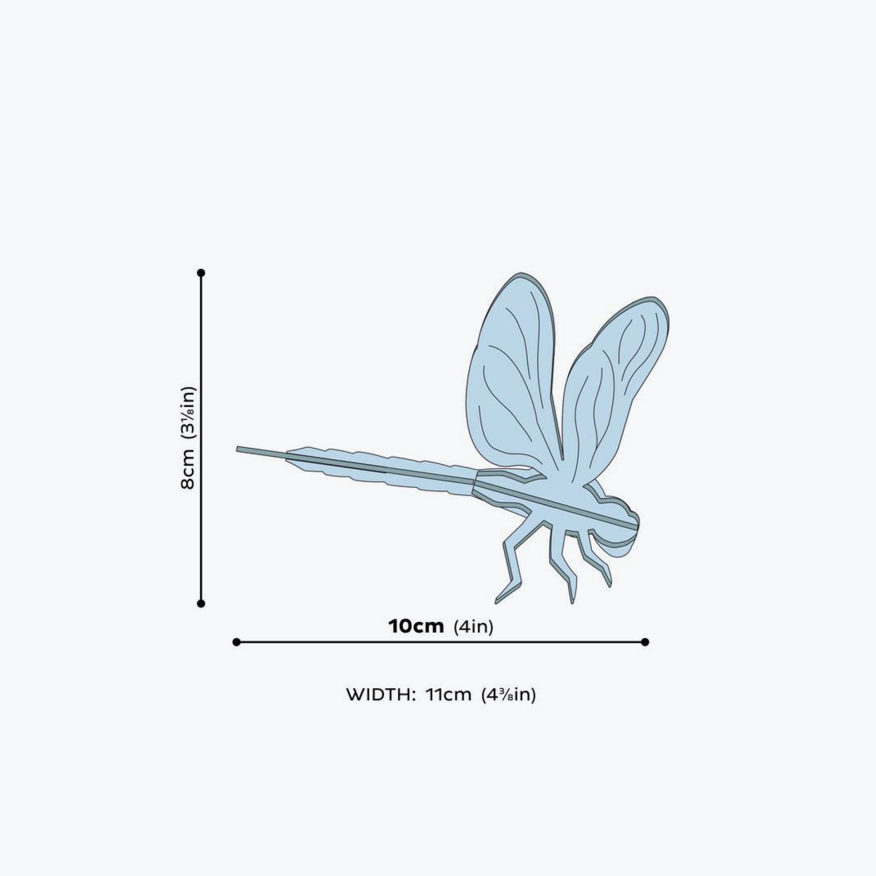 Lovi - Ornament - Dragonfly - 10cm - Light Blue