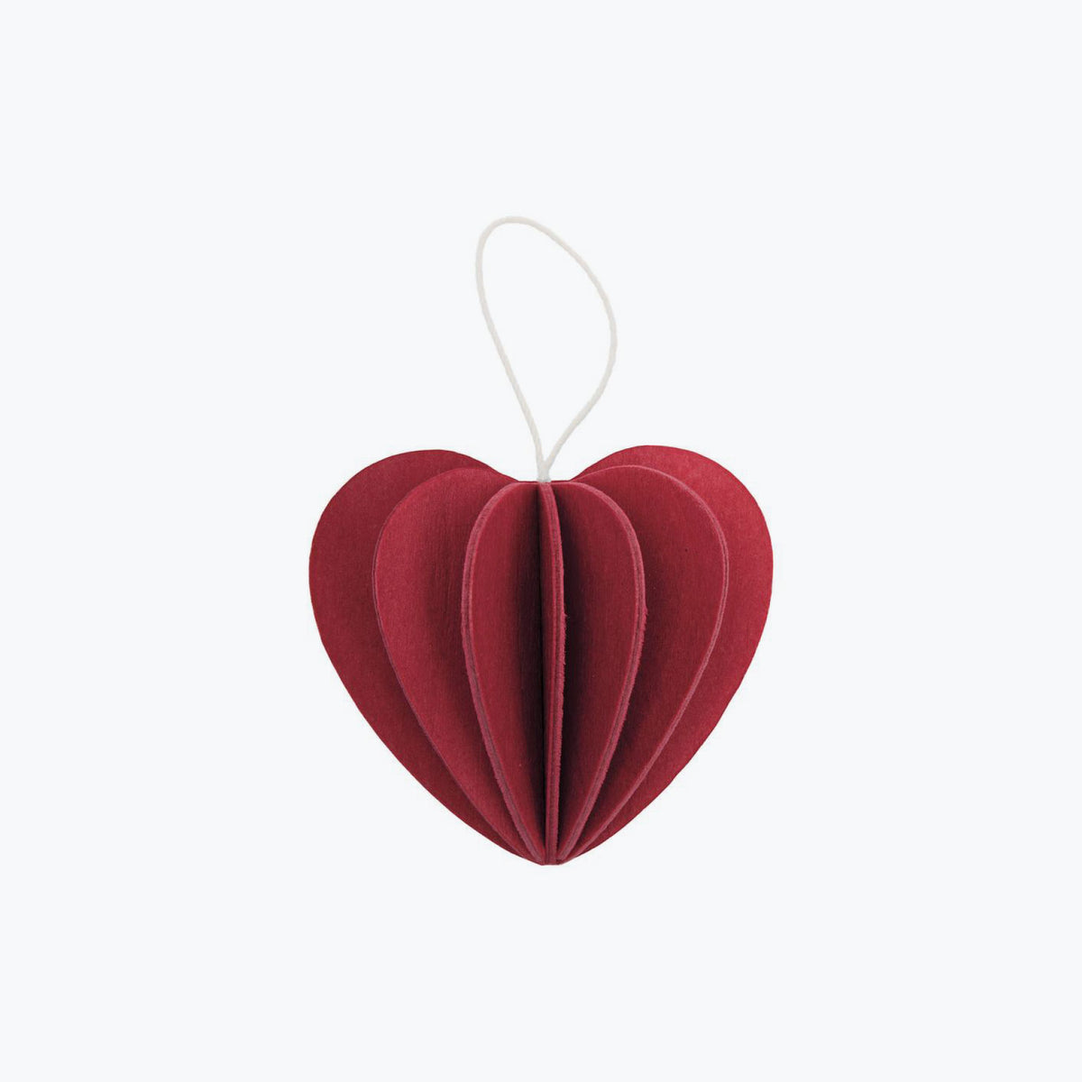 Lovi - Ornament - Heart - 6.8cm - Dark Red