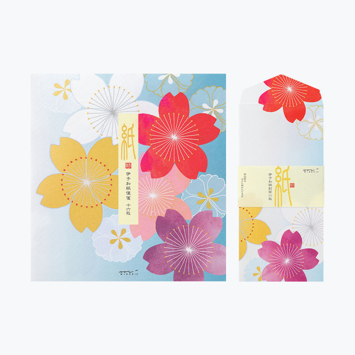 Midori - Letter Set - Kami - Blue Blossom