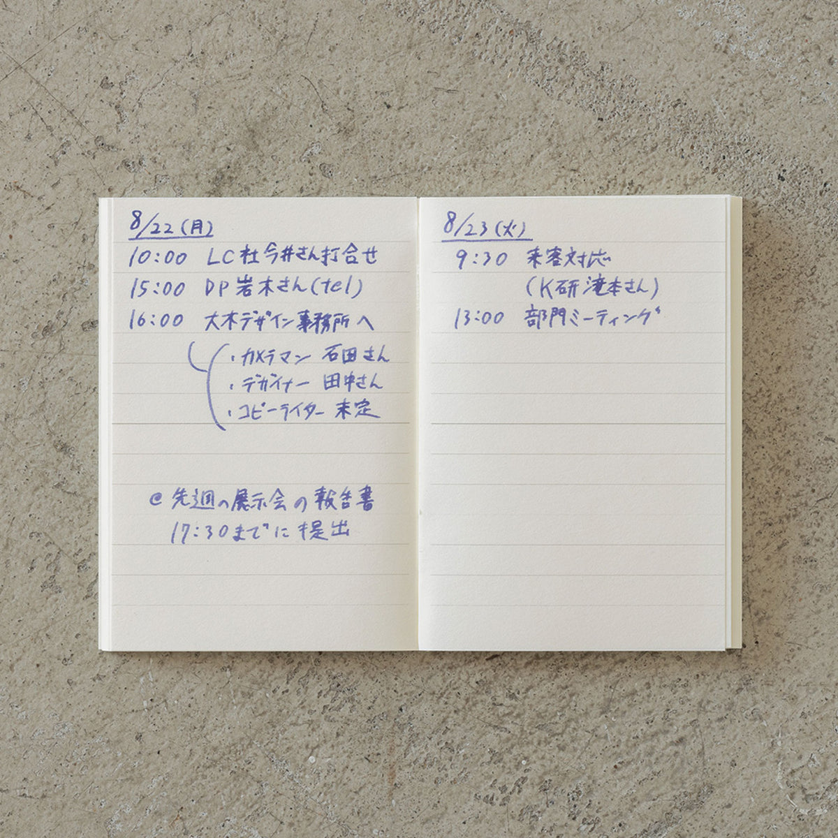 Midori - Notebook - MD Paper - Light - A7 - Lined