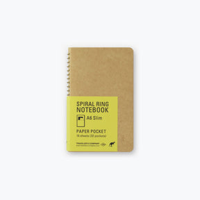 Midori - Notebook - Spiral Ring - A6 Slim - Paper Pocket