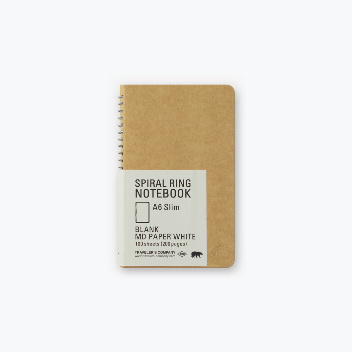 Midori - Notebook - Spiral Ring - A6 Slim - MD Paper White