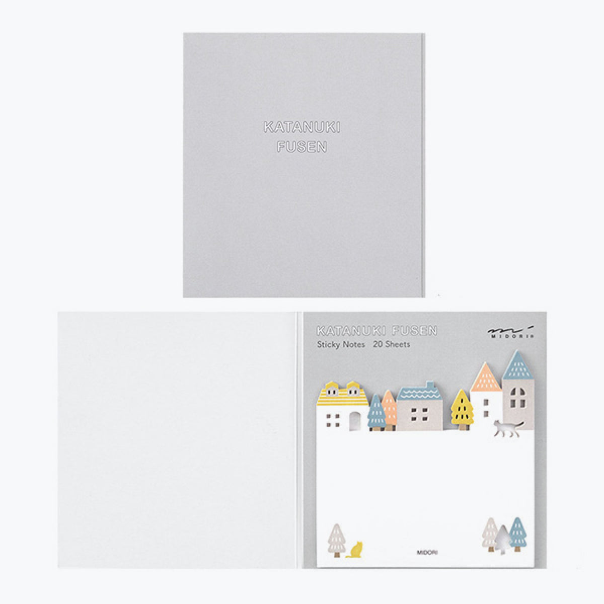 Midori - Notepad - Sticky Notes - Die-Cut - Town