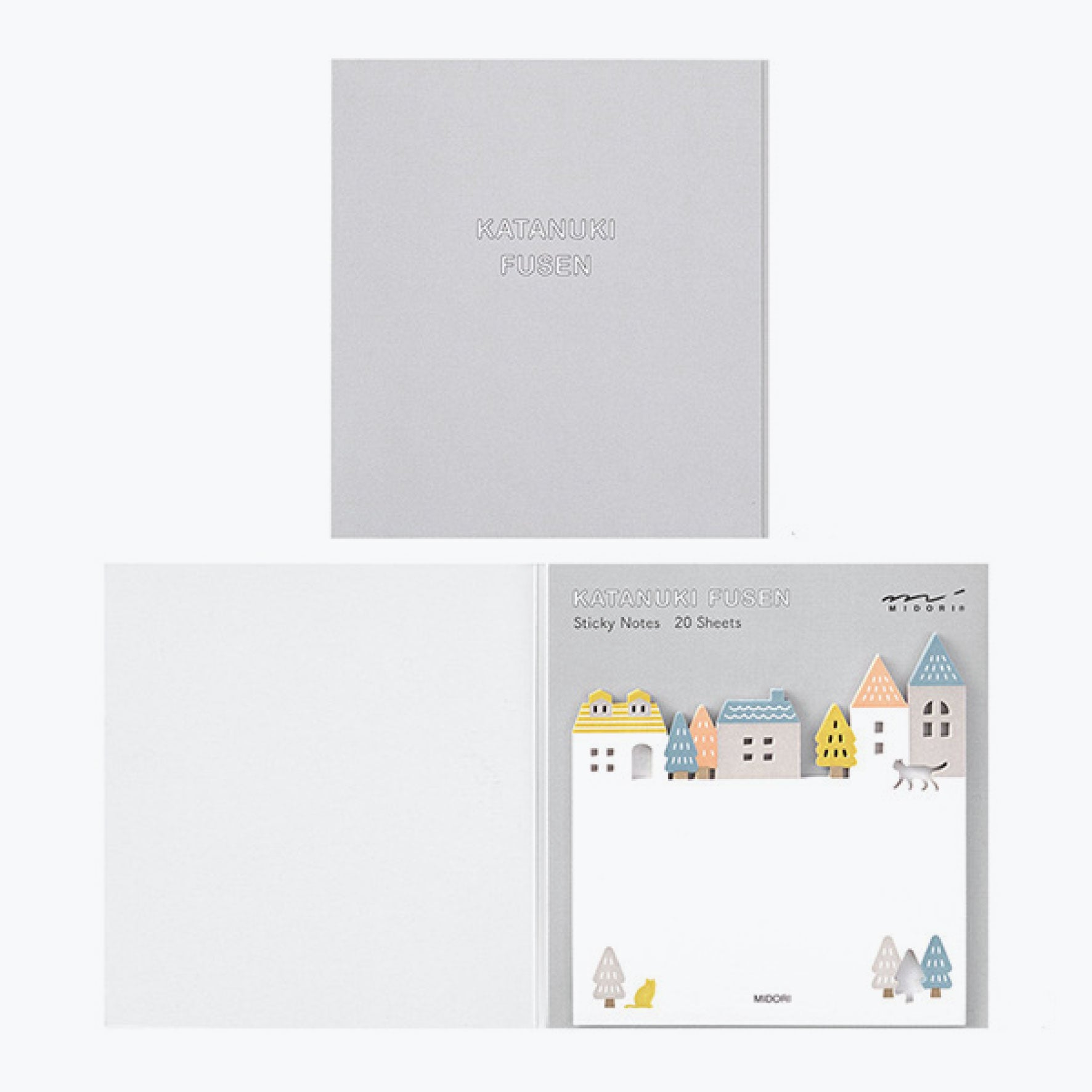 Midori - Notepad - Sticky Notes - Die-Cut - Town