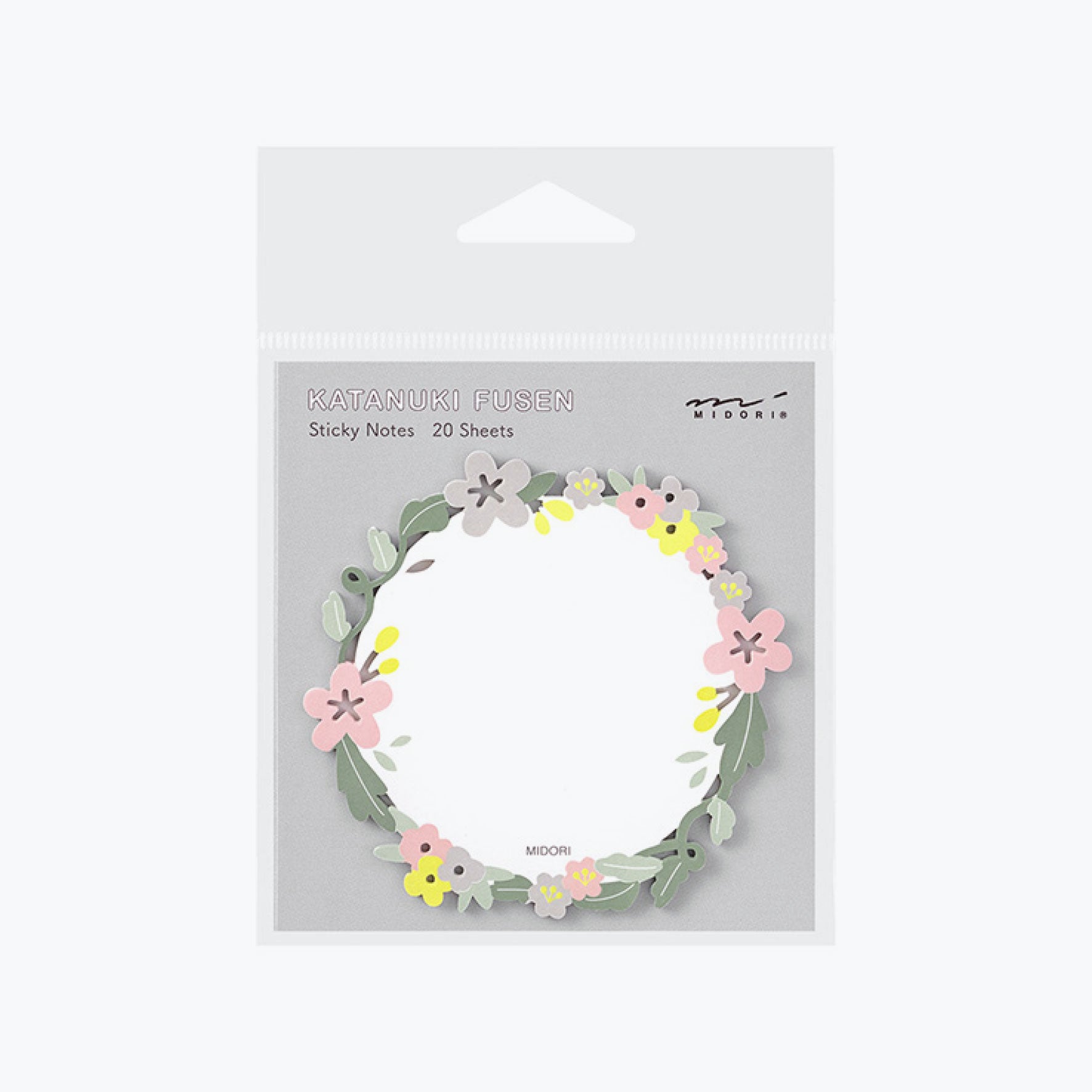 Midori - Notepad - Sticky Notes - Die-Cut - Wreath