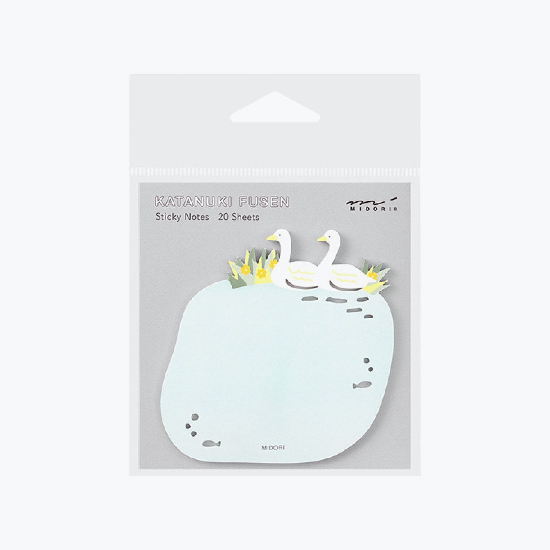 Midori - Notepad - Sticky Notes - Die-Cut - Swans