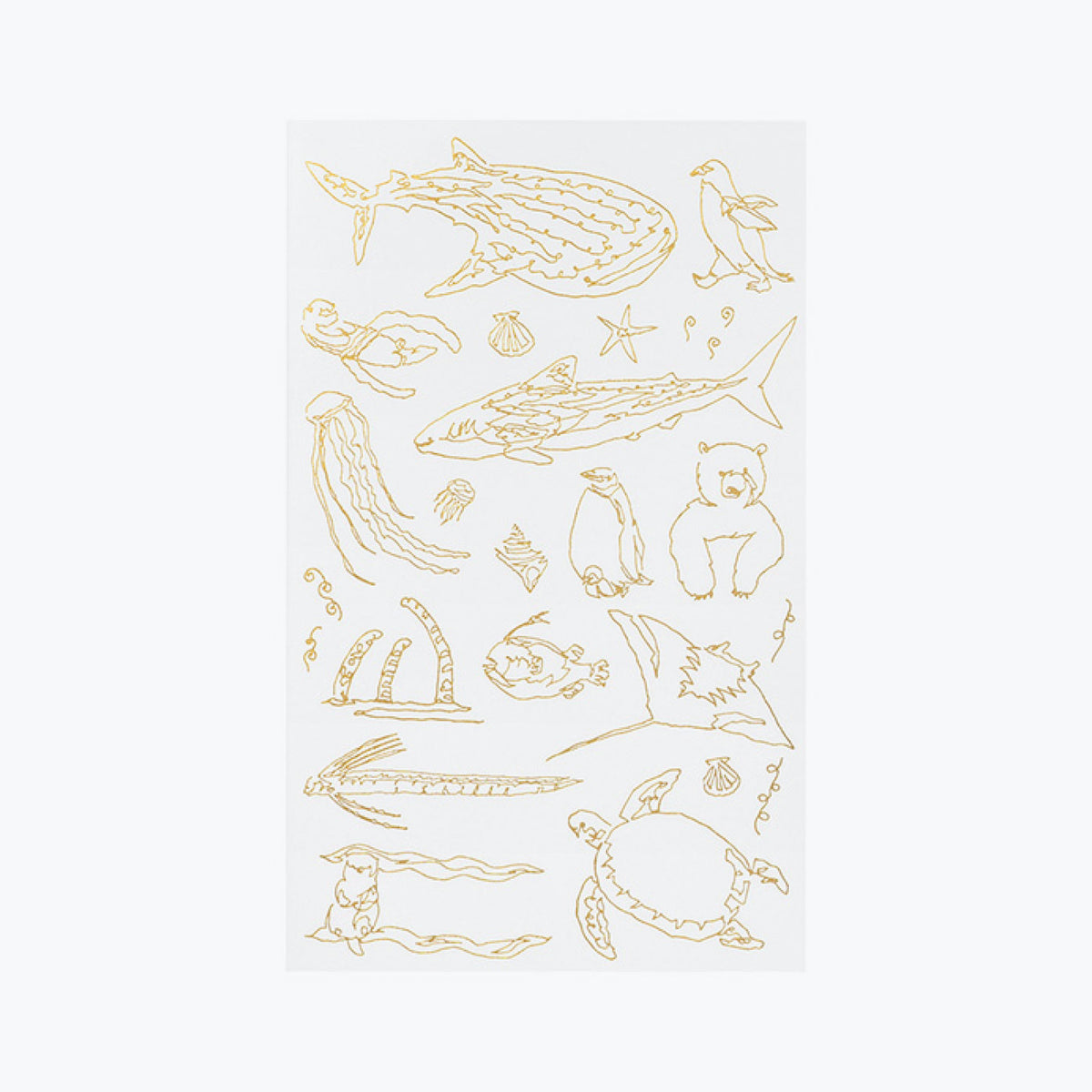 Midori - Planner Sticker - Foil Transfer - Sea Animals