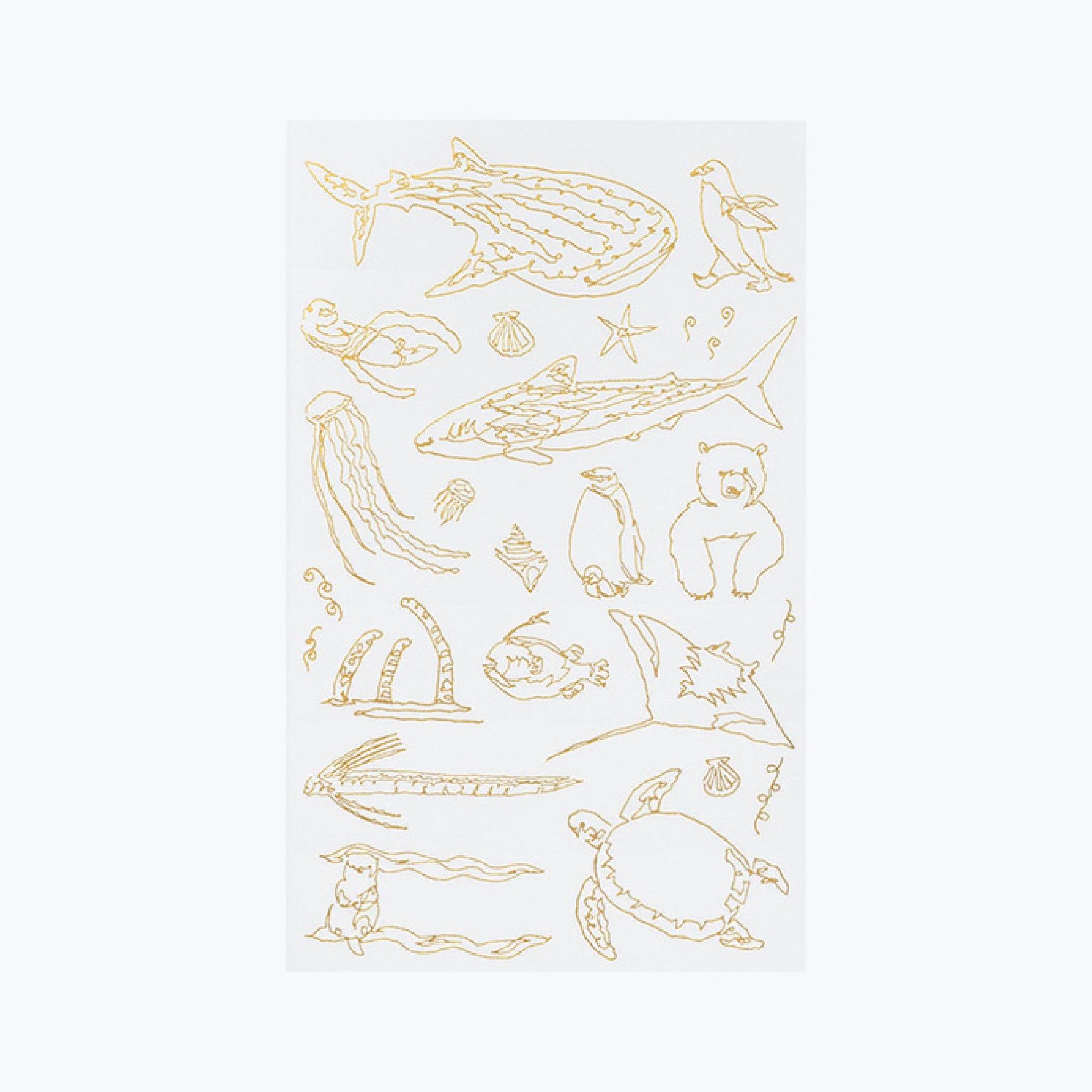 Midori - Planner Sticker - Foil Transfer - Sea Animals