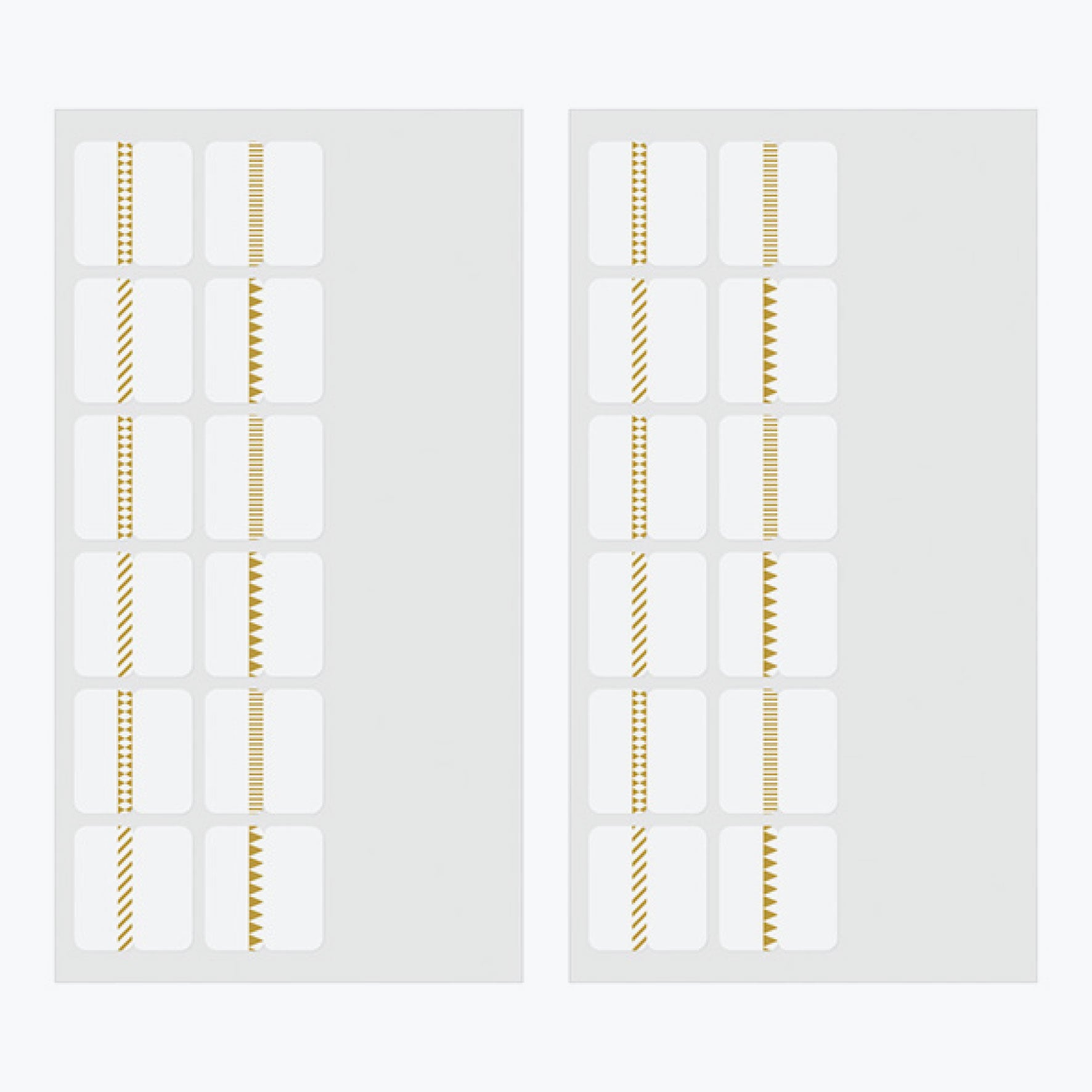 Midori - Planner Sticker - Index Labels - Pattern - Gold <Outgoing>