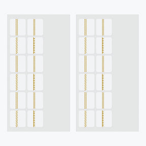 Midori - Planner Sticker - Index Labels - Pattern - Gold <Outgoing>