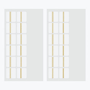 Midori - Planner Sticker - Index Labels - Pattern - Gold