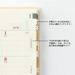 Midori - Planner Sticker - Index Labels - Numbers - Gold <Outgoing>