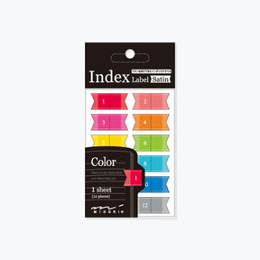 Midori - Planner Sticker - Index Labels - Satin - Colour <Outgoing>