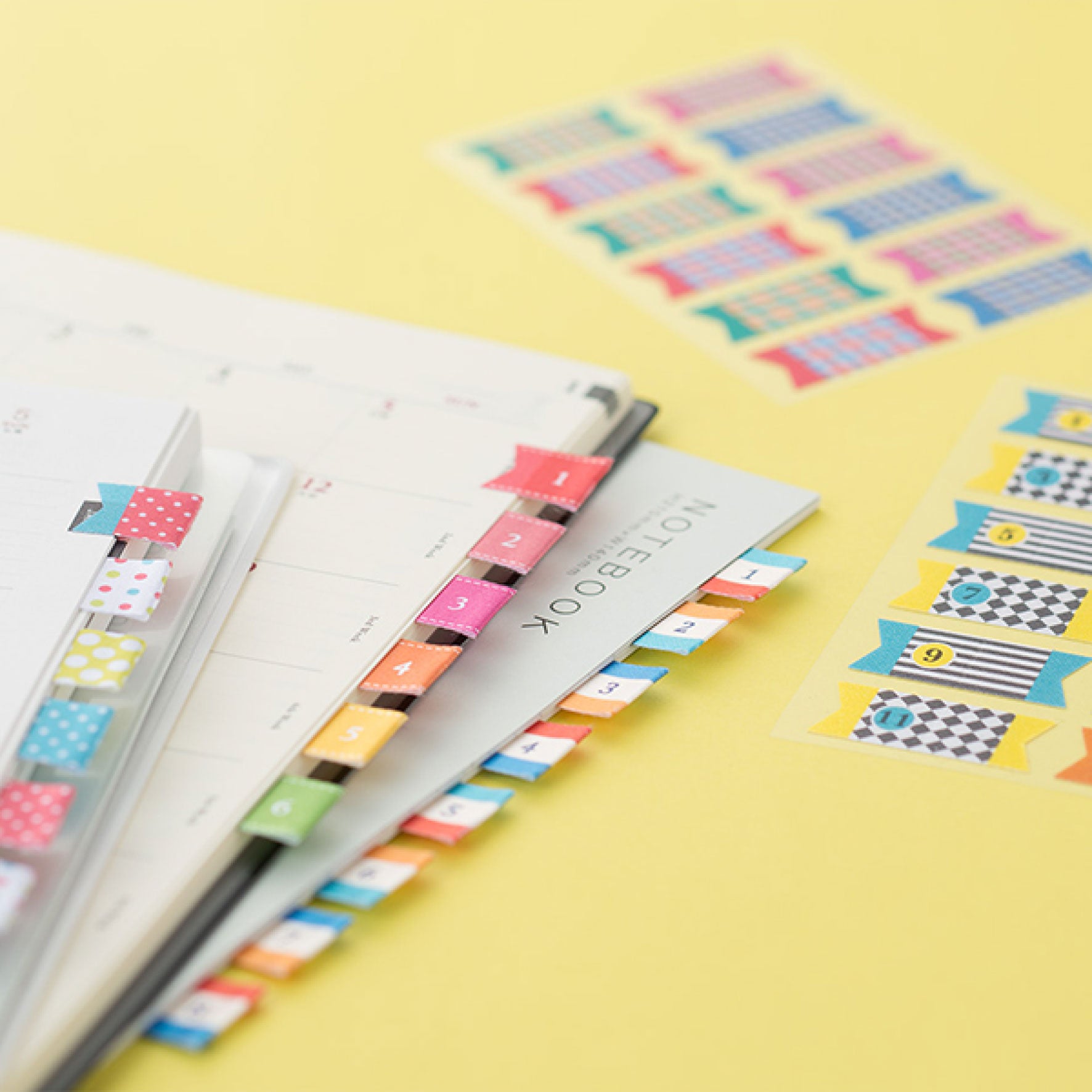 Midori - Planner Sticker - Index Labels - Satin - Colour <Outgoing>